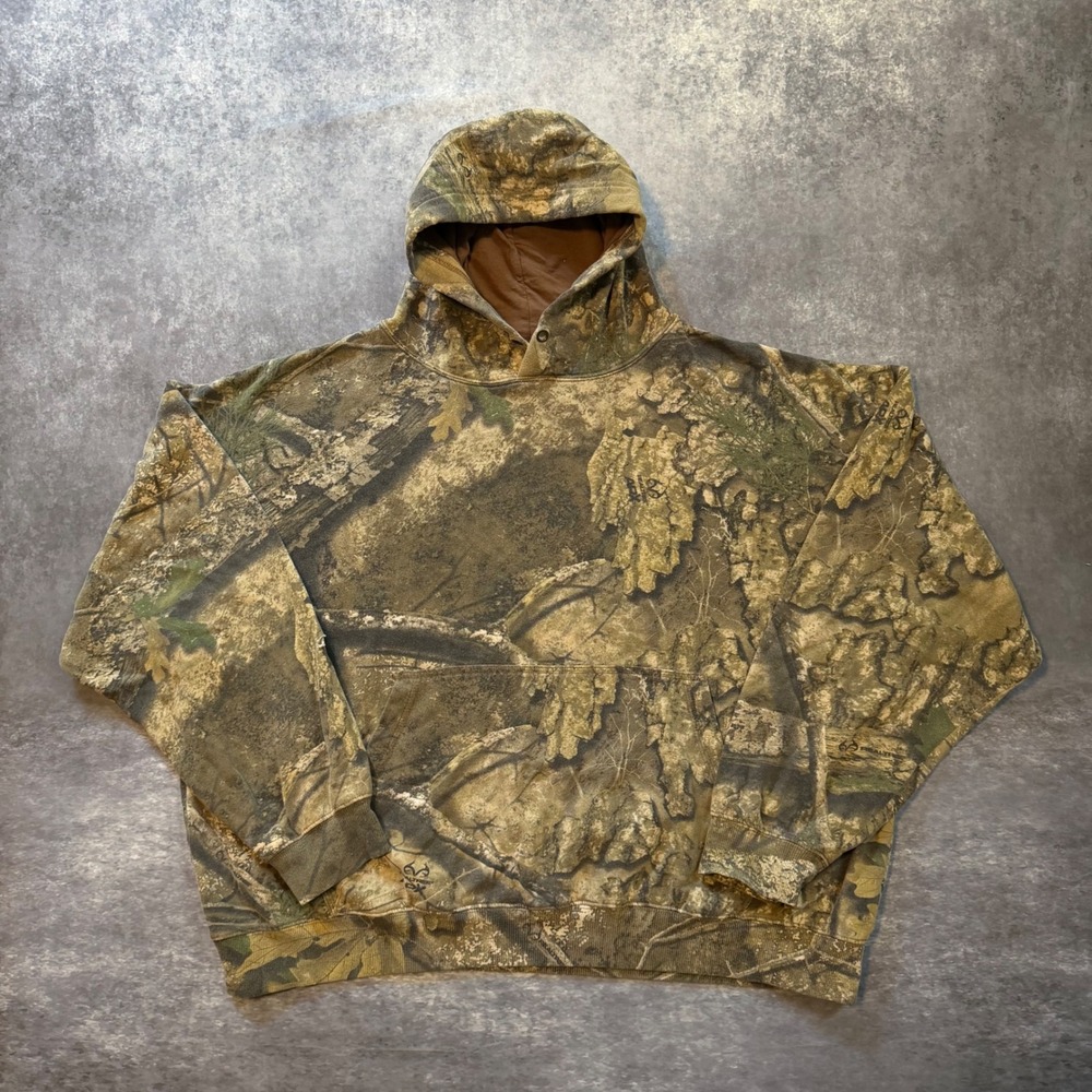 Realtree APX Camo Hoodie Mens XL Heavyweight Pullover Hunting Sweatshirt Fleece